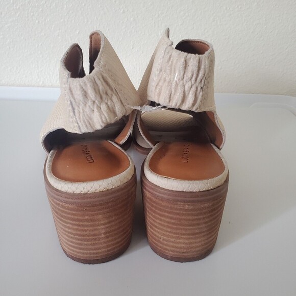 Lucky Brand Women's Terif Backstrap High Heel Sandal Heeled, Stucco 8M - Picture 6 of 16